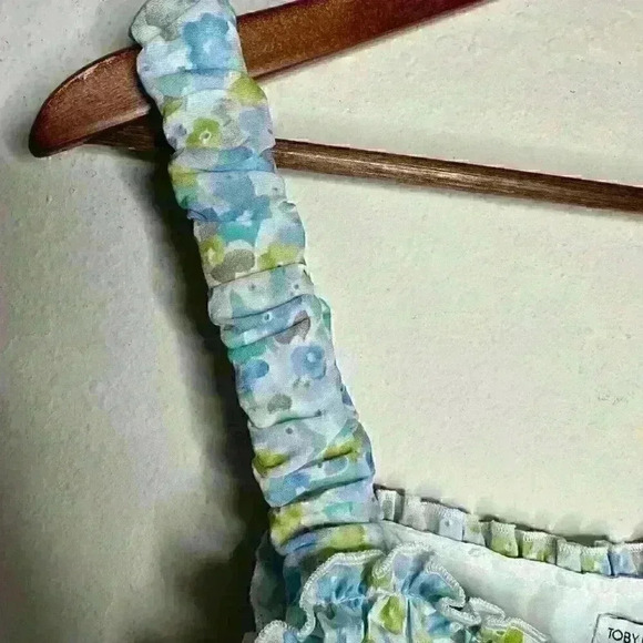 Toby Heart‎ Ginger floral ruffle crop top Sz L - Picture 6 of 8